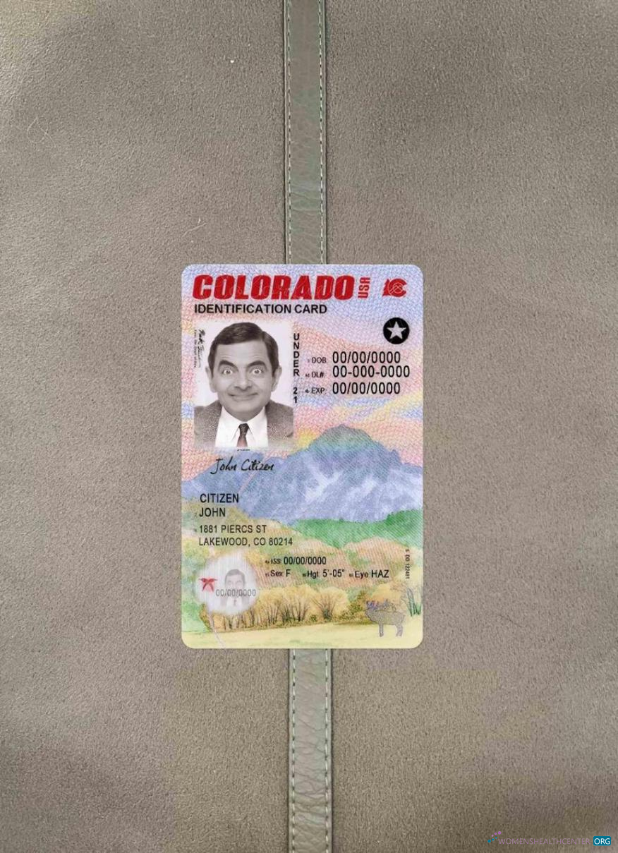 Download USA Colorado ID card under 21 photolook FRONT Photoshop template